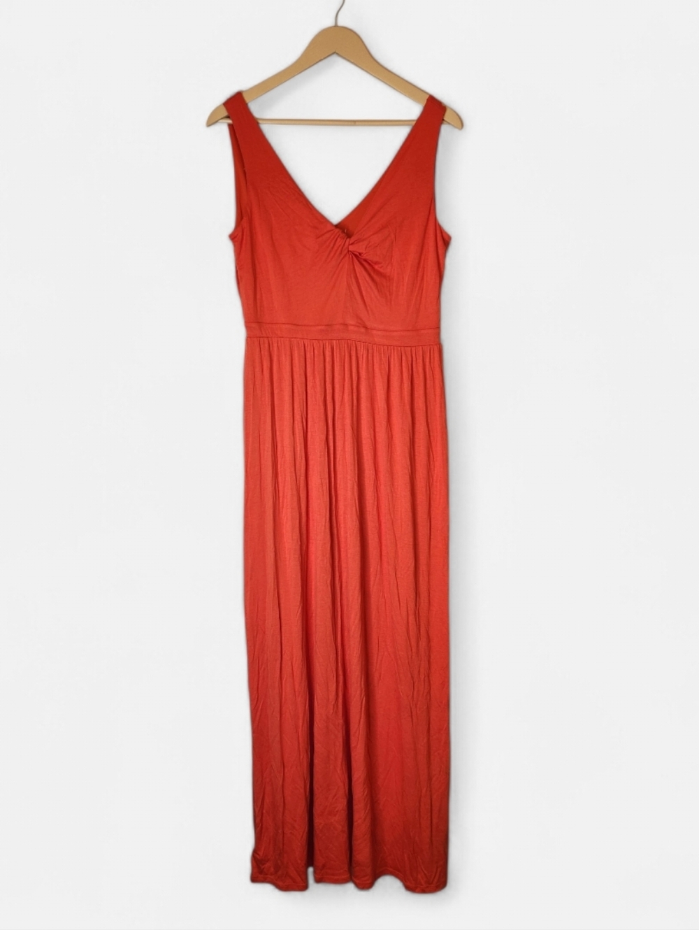 LOFT Beach Sleeveless Maxi Dress V-Neck Twisted Front, size M